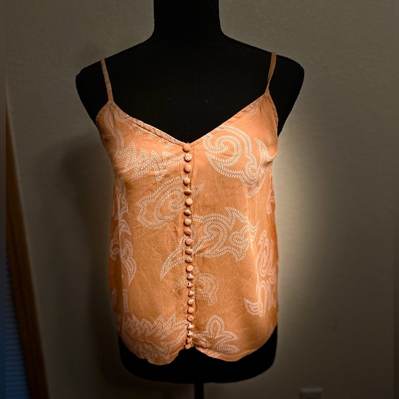 Rock & Roll Cowgirl Tops - Orange tan camisole